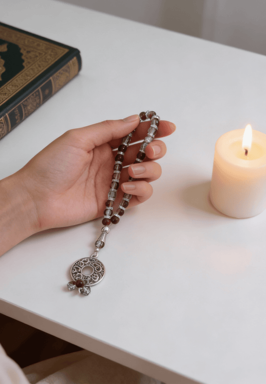 Grey & Brown Rosary - Agate Stones